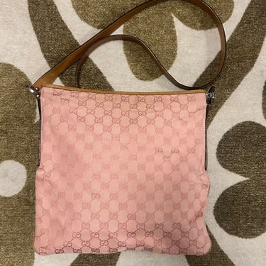 GUCCI GG Canvas Crossbody Bag 113013 Pink 