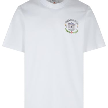 Casablanca 'Le Temple' White Cotton T-Shirt Men