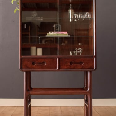 Danish Modern Rosewood Cocktail Dry Bar Storage Cabinet 