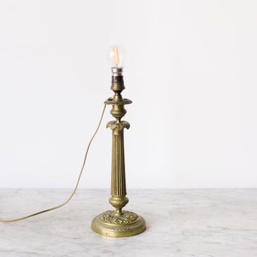 Brass Candlestick Lamp