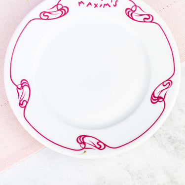 Vintage French Maxim's Pink and White Tip Tray