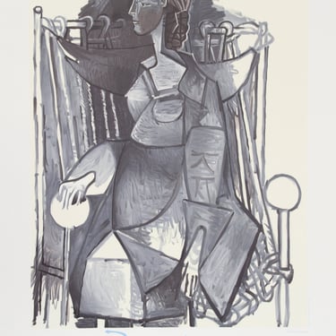 Femme Assise dans un Fauteuil Tresse by Pablo Picasso, Marina Picasso Estate Lithograph Poster 