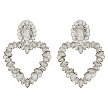 Self-Portrait Women "Crystal Heart" Earrings