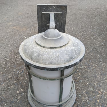 Feiss Lighthouse Outdoor Wall Lantern in Nickel Plated Brass