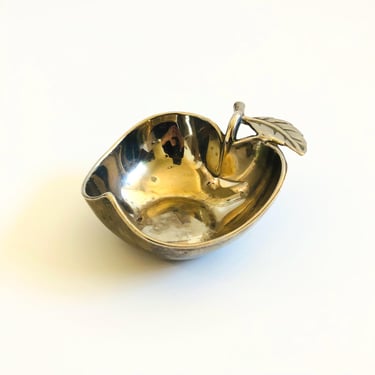 Silver Metal Apple Bowl 