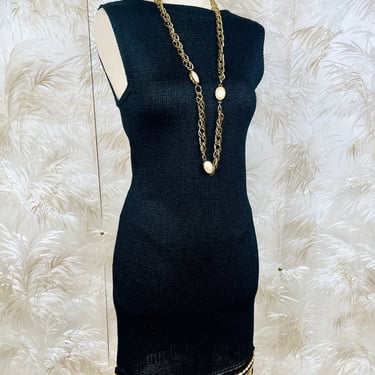 1980's Yves Saint Laurent Knit Beaded Dress