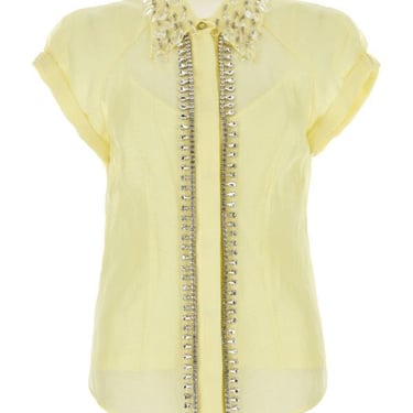 Zimmermann Woman Pastel Yellow Linen Blend Matchmaker Shirt