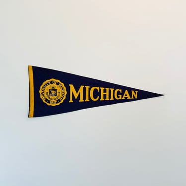 Vintage University of Michigan Full Sized Pennant 