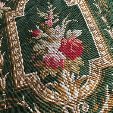 19th C French Tapestry Seat Coverings, Aubusson Tapestry, Floral Rose Design, Chateau Decor, For Restoration 