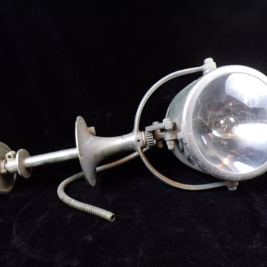 ws/Vintage Half Mile Ray Spotlight, No. 833, Unrestored, Portable Light Company, w/Wiring Sheath