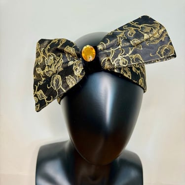 Vintage 80&#39;s Bow Headband MOCHA by Deborah Rhodes for Saks 5th Ave by VintageRosemond