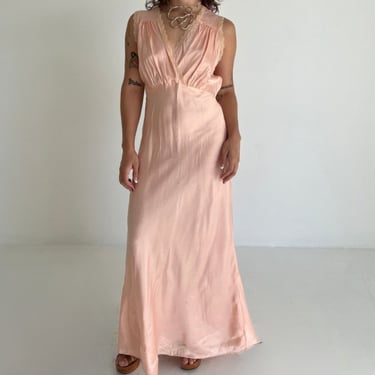 40s Peachy Slip Maxi