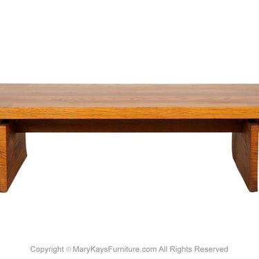 Mid-Century Lane Brutalist Coffee Table Bench 