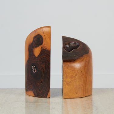Don Shoemaker for Señal Bookends in Solid Cocobolo 