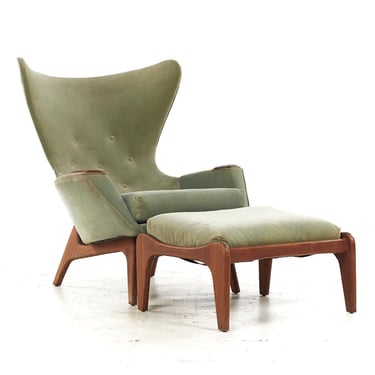 Adrian Pearsall for Craft Associates Mid Century Model 2231 Lounge Chair with Ottoman - mcm 