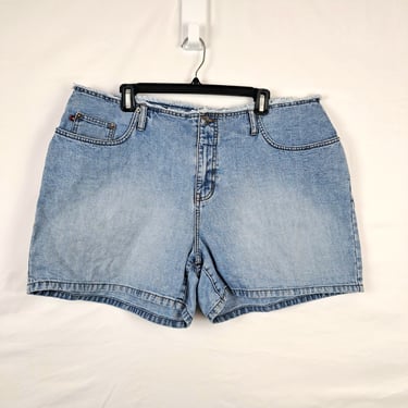 Vintage 90s High Waist Denim Shorts, Size 38 Waist 