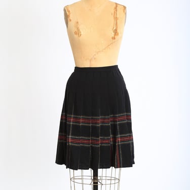 Vintage 60s plaid wool skirt 