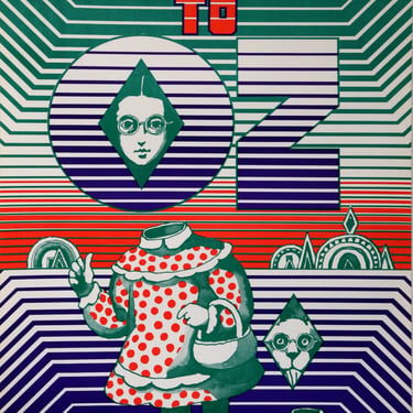 Head Out to OZ by James McMullan, Vintage Push Pin Poster, 1967 