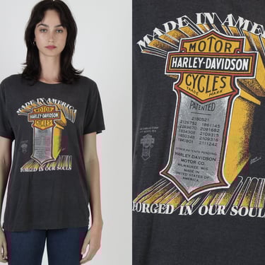 Vintage T Shirt, 3D Emblem, Hawg T Shirt, Harley T Shirt