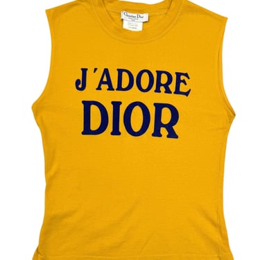 Dior Yellow Logo Tank Top