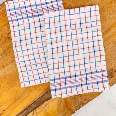 Bistro Check Linen Napkin Set of 2