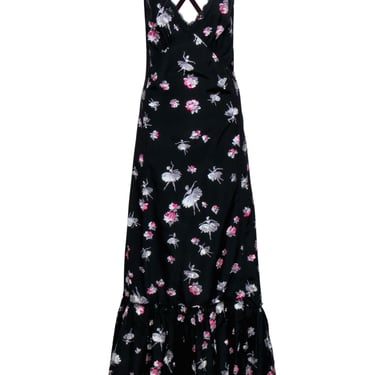 Marc Jacobs - Black Floral Ballerina Print Maxi Dress Sz 4