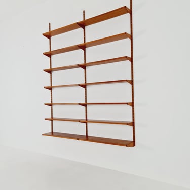 Danish modern modular teak shelving system by Kai kristansen for FH Möbel, Denmark, 1960s 