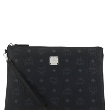 Mcm Unisex Printed Canvas Clutch