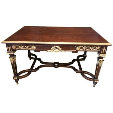 Louis XVI Style Gilt Bronze Mounted Center Table by Paul Sormani