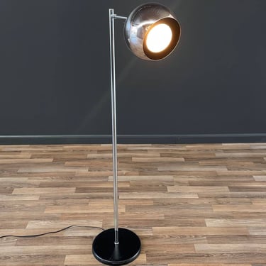 Mid-Century Modern Articulating Chrome Orb Floor Lamp, c.1960’s 