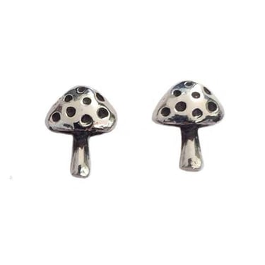 Anomaly Jewelry - Itty Bitty Mushroom Earrings - Sterling Silver
