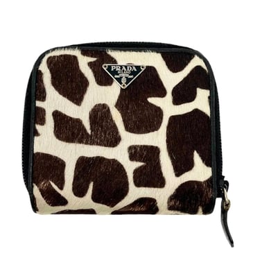 Prada Giraffe Calf-Hair Wallet