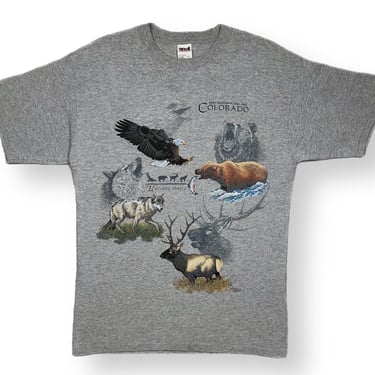 Vintage 90s San Segal Colorado Rocky Mountain National Park “Untamed Spirits” Animal/Nature Graphic T-Shirt Size Large 