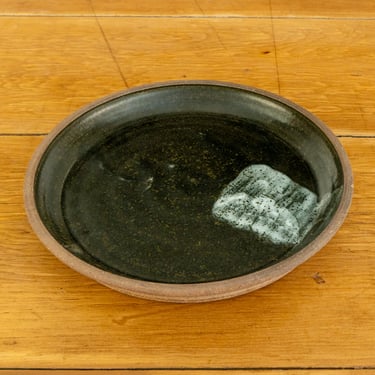 Black Stoneware Plate