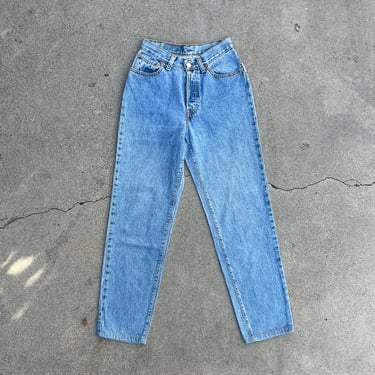 Vintage 90s Medium Wash Red Tab Levi's. 25" Waist. Made in USA. 