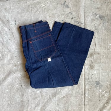 Size 38x30 1950s New Old Stock Flannel Lined Carpenter Denim Dungaree Jeans 2178 
