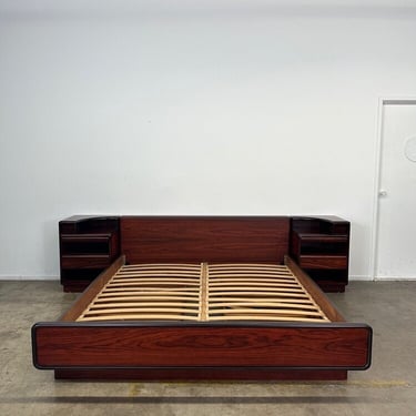 Danish Modern Rosewood Cal King Platform Bed 
