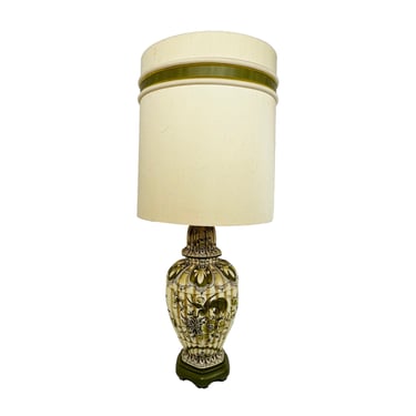 #1238 Green Antique Ginger Jar Lamp