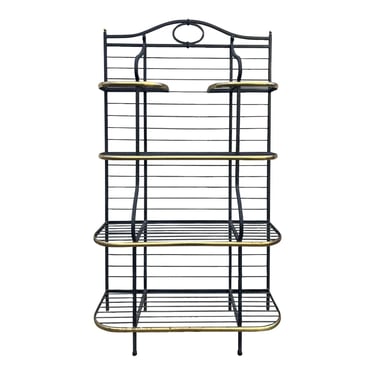 Iron and Brass French Baker’s Rack 