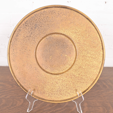 Louis Comfort Tiffany Furnaces Favrile Bronze Doré Charger Plate or Serving Tray