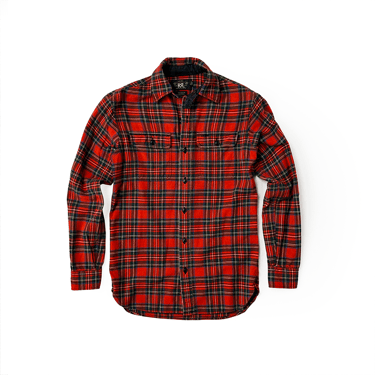 RRL RED COTTON FLANNEL SHIRT