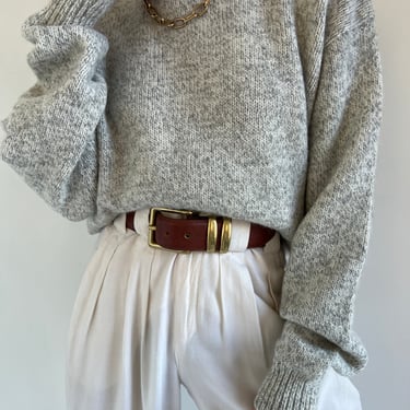 Vintage Ash Gray Wool Knit Sweater