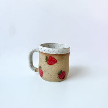 Osso Ceramics Strawberry Stamped Mug