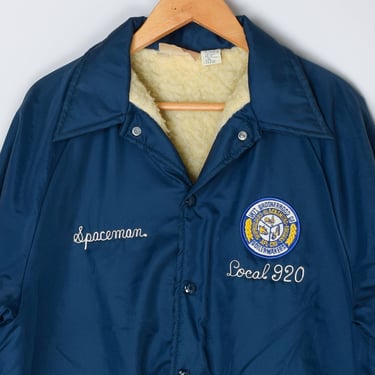 Vintage 70s Boilermakers' Union Fleece-Lined Jacket - 