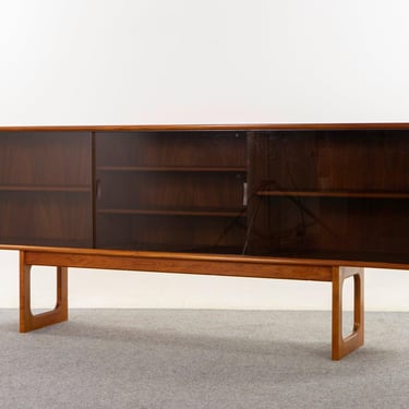 Danish Modern Teak & Glass Sideboard - (D1349) 
