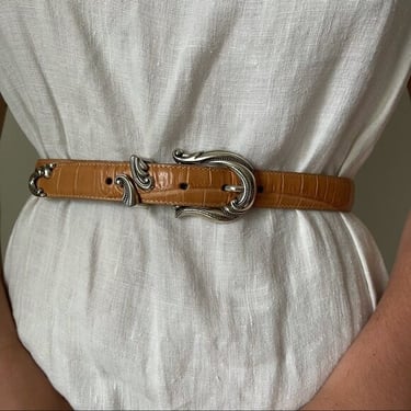 Western leather belt 