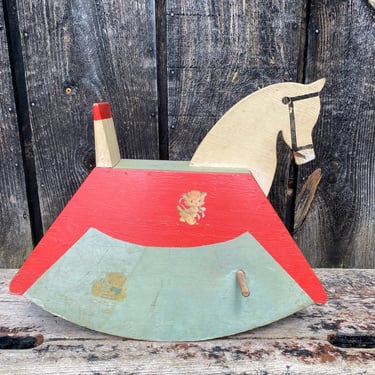 Handmade Rocking Horse -- Baby Rocking Horse -- Antique Rocking Horse -- Vintage Nursery -- Wooden Rocking Horse -- Wood Rocking Horse 