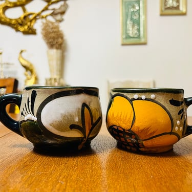 Vintage Mexican Pottery Mugs 