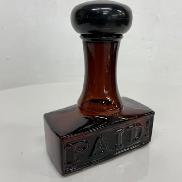 1970s Vintage Avon Stylish Paid Stamp Glass Perfume Cologne Decanter Bottle 