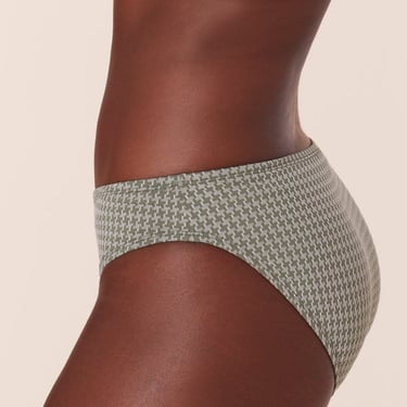 Andie Swim Houndstooth The Bikini Bottom - Seagrass